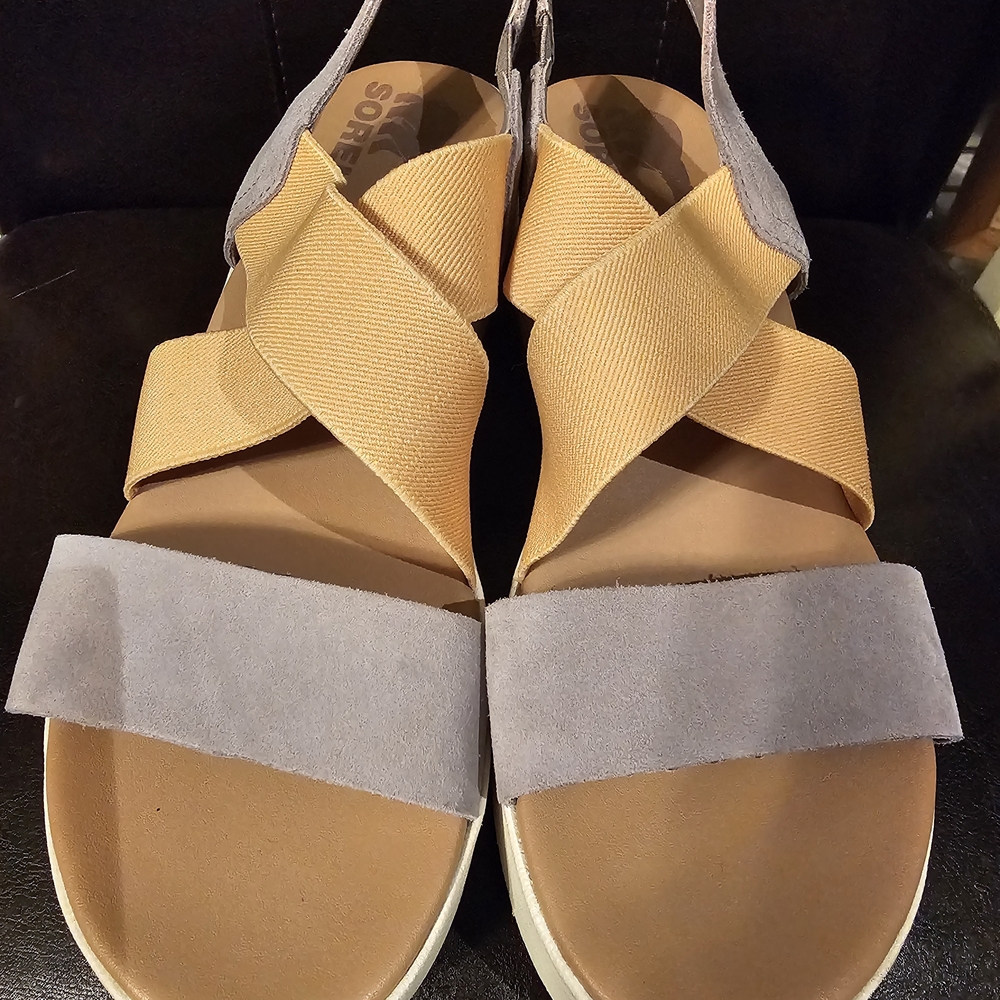 Sorel Cameron Sling Back Wedge sandals -Size 8 EUC - Picture 2 of 7